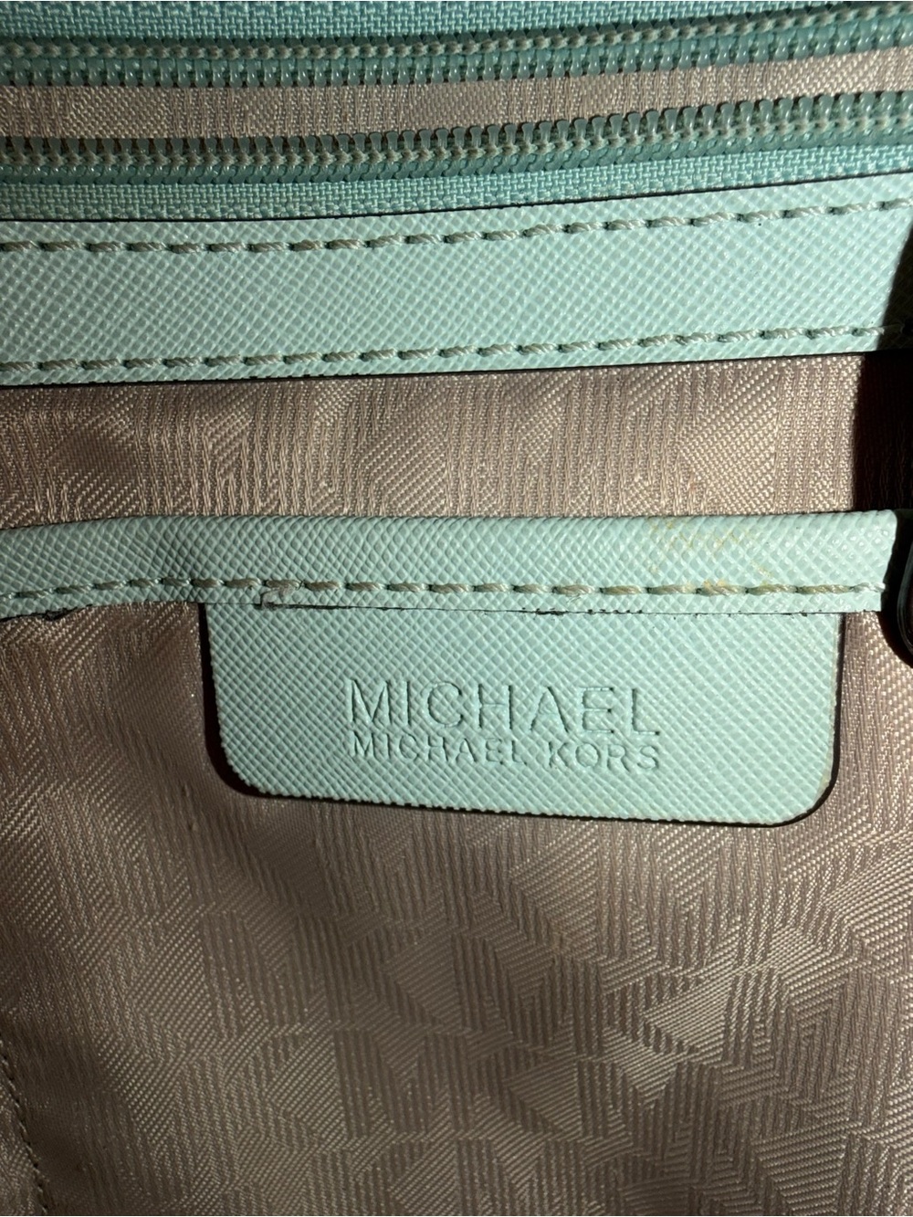 Scandi Girl Michael Kors Tote Bag Pastel Blue Luxury Structured Shoulder Bag - Picture 2 of 10